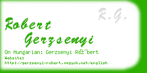 robert gerzsenyi business card